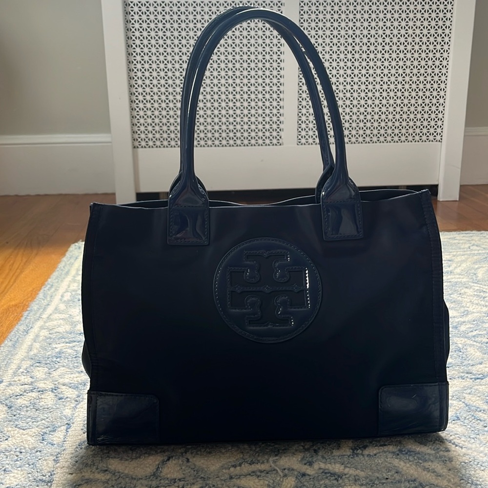 Tory Burch Navy Ella Nylon Tote